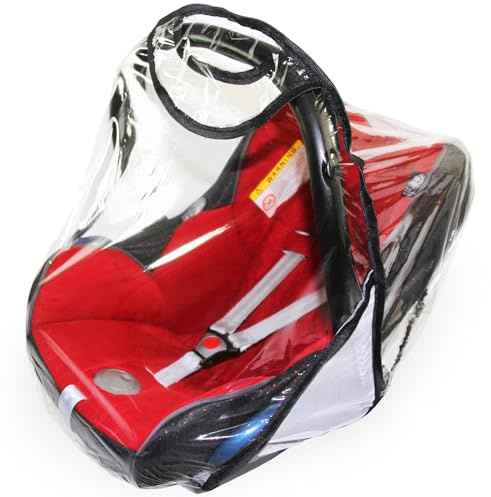 Tirrito Universal Car Seat Rain Cover - Water Resistant, Black, PVC, Crystal Clear Plastic, Elasticated, Ventilated