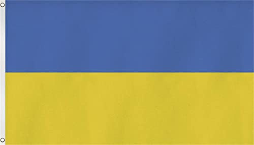 Fahne mit zwei Metallösen zur Befestigung - Größe 90 x 150 cm Farbe Ukraine