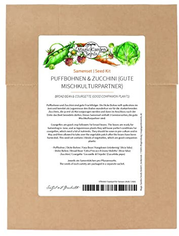 Fave & zucchine - Set di semi con 3 piante adatte alla coltura mista