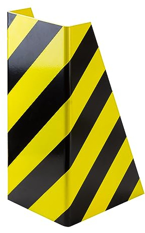 Dema U-Rammschutz, Anfahrschutz, Regalschutz, Eckschutz, 400 mm, gelb-schwarz, Metall 5 mm, ideal für Regale, Wände und Ecken