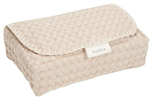 Koeka Baby Feuchttüchter Tasche - Baby Feuchttücher Aufbewahrungsbox - Feuchttücherbezug - Antwerp - Waffelstoff Aus Baumwolle - Sand - Einheitsgroße
