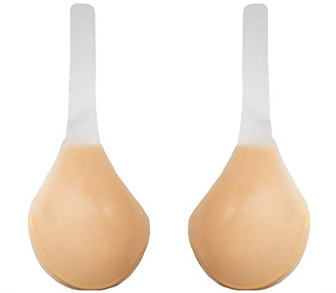 Bye Bra Silicone Sculpting Lifts, Push Up Cleavage Effect for Bigger Breasts, Backless, Reusable, Supporting Pull Up, Adhesive Breast Lift Bra, Nude, Cup Sizes: C-H (F)