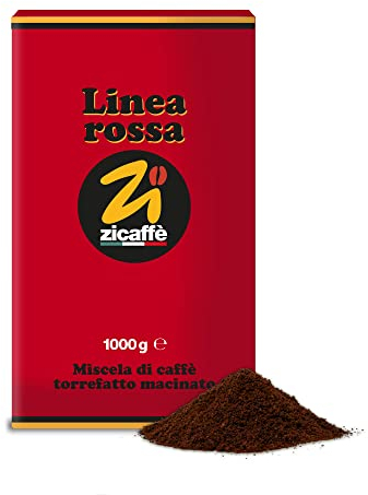Zicaffè - Caffè Macinato Per Espresso e Moka Linea Rossa - 3kg | Caffe Macinato | Caffè Moka Dal Gusto Forte E Intenso | Made In Italy