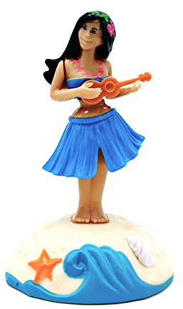 iSpchen Wackelfigur Solar tanzende Gitarren Mädchen Figur Auto Armaturenbrett Ornament Tanzfiguren Wackelkopf Puppe Solarfigur Spielzeug für Auto Büro Schreibtisch Heim Dekoration