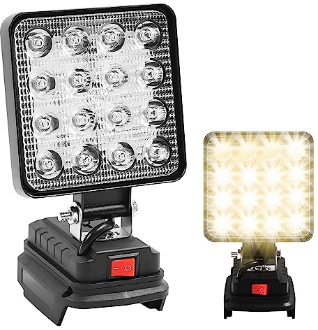 Akku Lampe Für Makita 18v, 27W Led Strahler Außen Akku Lampe, Multifunktionales Led Strahler Akku, Tragbares Arbeitsleuchte Lampe, Taschenlampe Für Wartungsarbeiten, Camping