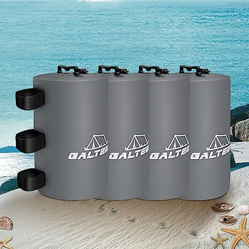 GALTEED Baldachin-Wassergewicht-Tasche, 40 kg, Wasserzelt-Gewichte, Set mit 4 Beingewichten für Pop-Up-Vordächer, Vordächer, Zelt, Pavillon, Grau