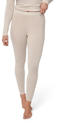 DANISH ENDURANCE Sous-Vêtements Thermiques en Laine Mérinos Femmes, Blanc Cassé, L