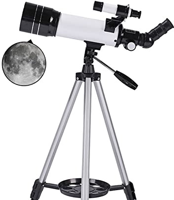 Telescope, 70mm Aperture 400mm Focal Length Astronomical Refracting Telescope for Kids Beginners, Travel Telescope with Carry Bag and Tripod WOWCSXWC