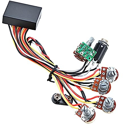 ULDIGI Aktive Bass Vorverstärkerschaltung für Bass und Gitarre Einfache Installation Kunststoff und Metall Schwarz 3 Modelle Musik