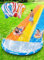 Sloosh Scivolo d'Acqua Triplo con Onde da 22,5ft x 84in/685.8 * 213.3cm, Scivolo da Giardino Resistente con 3 Bodyboard e irrigatore, Gioco d'Acqua Estivo per Bambini e Adulti, per Esterni e Giardino
