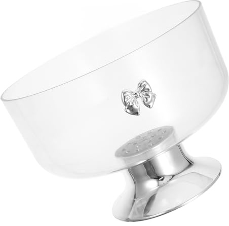 VOSAREA Footed Trifle Bowl 23cm Deep 20cm High Glass Dessert and Fruit Bowl for Kitchen Table Decor and Party Serving