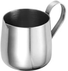 Pichet Lait INOX Mini pichets à Lait en Acier Inoxydable 304, Pot à Fleurs Pointu, Petit Jigger à Lait, Outil à café, Tasses, pichet pour Le Café la Mousse de Lait(30ml Very Small)