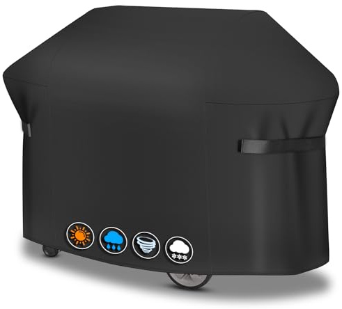 Sonharlar Grillabdeckung Wetterfest 139 cm - Grillabdeckungen für Weber Grill Wetterfest, PU abdeckhaube für Char-Broil, Nexgrill, Monument, Dyna-glo, Brinkmann (139 L x 61 W x 106 H cm)