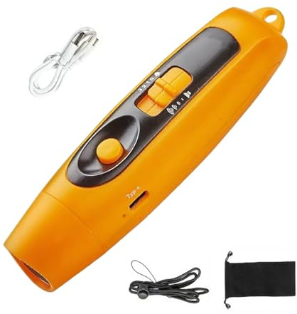 Yhsioaklo Sifflet portable, sifflet électronique - Gadget à whistlget polyvalent réglable 3 gadgets bruyants différents - Whistle électrique à haut volume USB rechargeable avec lanière et lumière pour