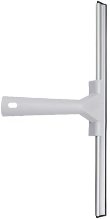 Duschwischer 17.5/30 / 35 cm Duschabzieher Edelstahl, WeiB | Doppelter Reinigungskraft Streifenfreies Ergebnis für Badezimmer Glas Dusche Wasser Boden Fenster 350mm