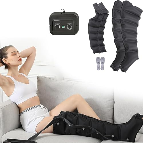 Massaggiatore Piedi E Gambe con 6 Airbag, Pressoterapia a Casa, Linfodrenaggio, Professionale, Apparecchio Massaggiatore, per Vita Braccia Gambe Caviglie, Dolore E Circolazione Migliorare