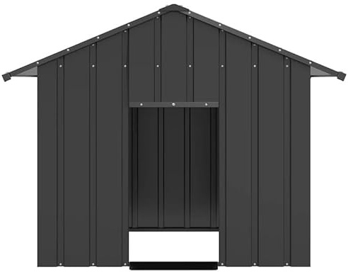 Eleganz Hundehütte aus verzinktem Stahl 131x101x102 cm - Wetterfest & langlebig für Garten, Terrasse oder Hof - Ideal für Hunde Aller Größen