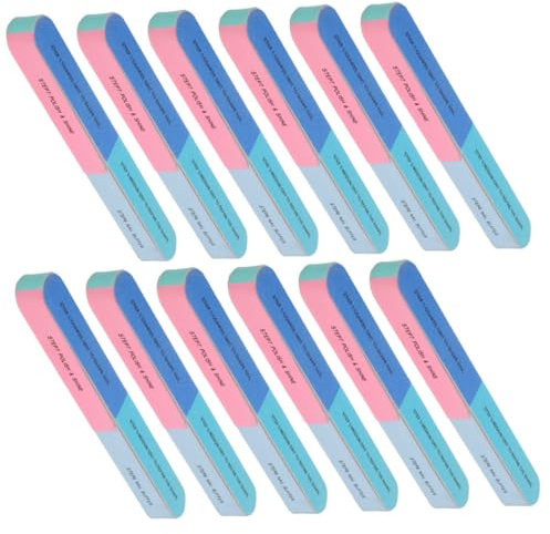 CLISPEED 12 piezas Bloques Uñas Profesionales Caras Pasos Pulidor de Uñas Numerado Lavable y Duradero para Manicura y Pedicura Manos y Pies