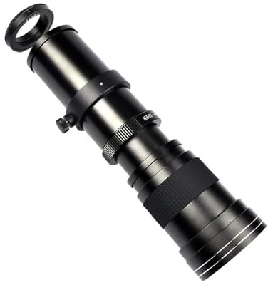 Compatibile con Canon EF EOS 5D 6D 7D 50D 60D 70D 80D 90D 450D 500D 550D 420-800mm F8.3-16 Teleobiettivo zoom for fotocamere DSLR(Black)