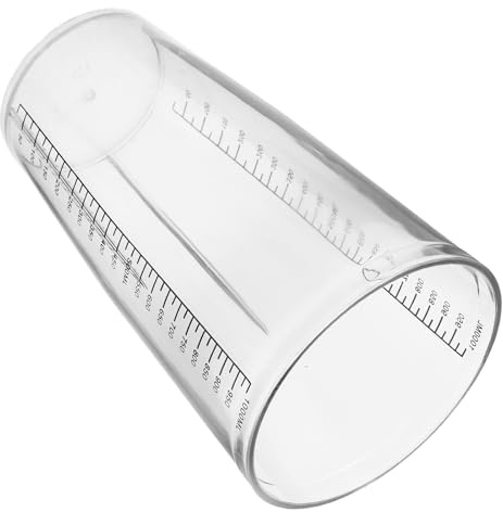 Cabilock Bicchiere di Ricambio Graduato da 1000 Ml in Plastica Trasparente, Tazza Sostitutiva per Frullatore da Banco Tacche di Misurazione, Accessorio per Preparazione Bevande in Cucina