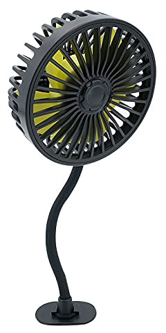 Fidensis Ventilateur USB pour voiture, 3 vitesses, puissant, rotation à 360°, universel, pour voiture, camionnette, camion, SUV, camping-car