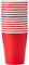 Ruby Red Solid Paper Cups (9oz) 14 Count - Vibrant, Eco-Friendly Disposable Drinkware for Parties and Events