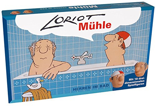 Inkognito Loriot Mühle Herren im Bad 31,5 x 18,5 x 5 cm • 40080 ''Das Loriot-Mühlespiel'' • Games • Spiele