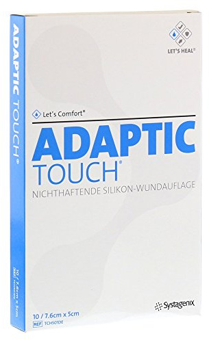 ADAPTIC Touch 5x7,6 cm nichthaft.Sil.Wundauflage 10 St