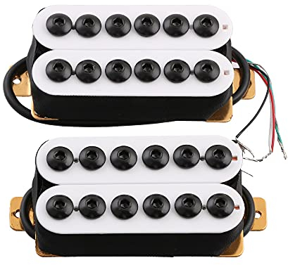 LYWS Tonabnehmer für E-Gitarre, Humbucker, Hals und Steg, Keramik, Weiß