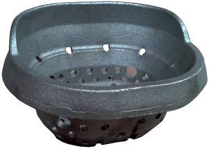 King Feuerkorb für Pelletofen, 14 x 17 x 10 cm, Gusseisen, Rund, Klassisch, Holzmaterial