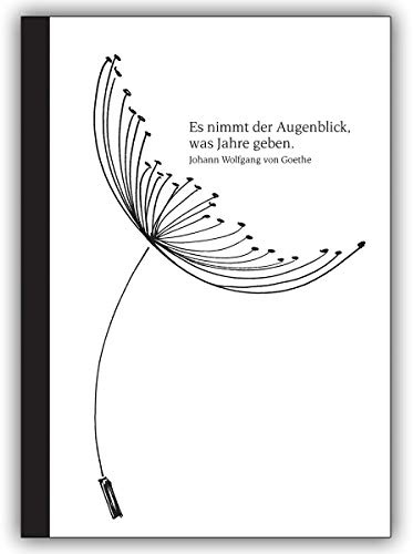 4 Trauerkarten (4er Set): Edle Trauerkarte mit Goethe Zitat: Es nimmt der Augenblick – schöne Anteilnahme zeigende Klappkarte um dem Trauerhaus zu kondolieren