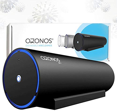 Ozonos AC1 Pro - Ozon Luftreiniger - Wirksam Bakterien, Viren und Gerüche TÜV Zertifiziert - Luftreiniger Wohnung - wirksam durch Ozon Reiniger Technologie - Luftreiniger Allergie Ozongerät/schwarz