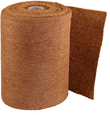 HaGa® Kokosmatte 0,5m x 5m mit 800g/m² – einseitig mit Naturlatex besprüht – Winterschutz und Kälteschutz für Pflanzen – Naturprodukt 100% biologisch abbaubar