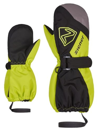Ziener Unisex Baby Laurus Mitten Ski-Fäustling/Winter | wasserdicht, Lange Stulpe, reflektierend
