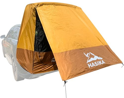 Hasika Campingtält för 2 personer solskydd, integritetsskydd, enkel att installera, 120 sekunder, vattentät, 3 000 mm, UPF 50+ gul (stor)