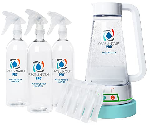 Force of Nature Multi-Purpose Cleaner, Disinfectant & Deodorizer | Kills 99.9% of Germs (Pro Kit (Commercial Use) & 10 Capsules (10mL each))