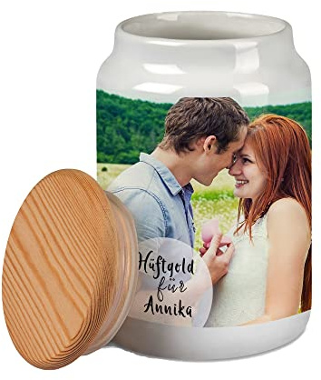 Sunnywall Deko Geschenk Personalisierbare Vorratsdose Text Foto Motiv Dose | Dekorativer Artikel mit Motiv Variante Farbe und Größe passend für Zuhause Büro Alltag und Geschenkideen