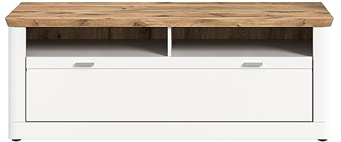 Newroom Lowboard weiß matt TV Schrank Modern Elegant - 154x59x54 cm (BxHxT) - Fernsehtisch TV Board Rack - [Michalina.Eighteen] Wohnzimmer Schlafzimmer Flur Esszimmer
