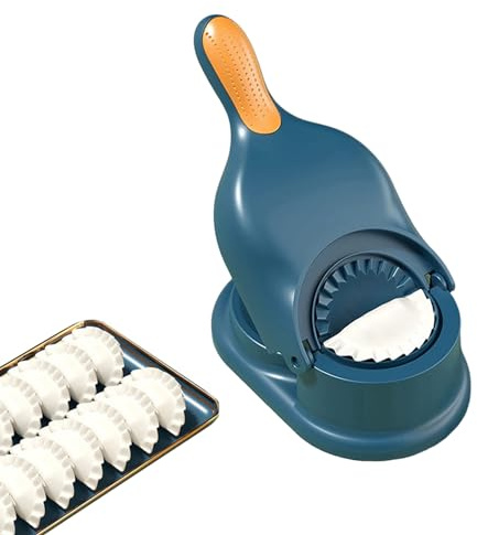 Dumpling Maker 2 in 1 Dough Press Set Dumpling Skin Maker Dumpling Mould Kitchen Gadget Blue, Dough Press