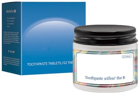 Toothpaste Tablets 62 Nano Hydroxyapatite Toothpaste Tablets Teeth Whitener Toothpaste Nofluoride Toothpaste Tablets Travel Mouthwash Tablets, for Kids and Adults, Chewable Toothpaste Tablet