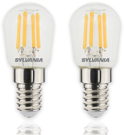 SYLVANIA E14 LED Glühbrine | für Abzugshaube, Kühlschrank oder Dekoration | Warmweiß | 2,5W ersetzt 25W | 250 lm | 2er Pack