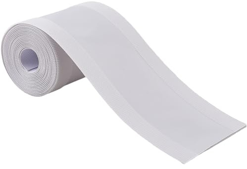 GORGECRAFT 3Ms x 10cm Carpet Cord Cover Floor Wire Protector Tape Nylon Polyester Cable Strip Management for Commercial Office Carpet Organized Protector Prevent a Trip Hazard White