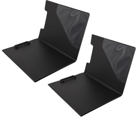 UKCOCO 2pièces Lot De Porte-blocs Plastique Noir Pour Bureau Avec Chemises De Classement Et Organisateurs De Documents