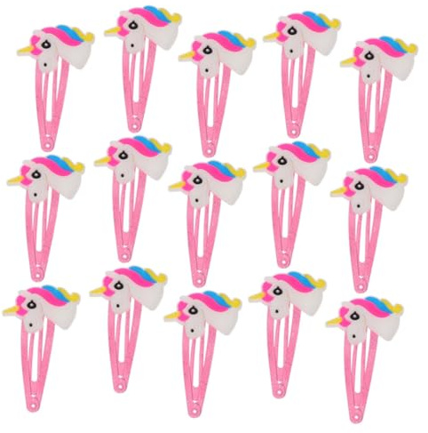 Vaguelly 20 Stück Teiliges Einhorn Haarspangen für Mädchen Bunte Haarklammern aus Weichem Niedliche Party Haarschmuck Clips für Kleinkinder und Einfach Kombinierbar und Langlebig