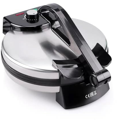 Roti Maker 2000W Electric Chapati Press | 32cm Non-Stick Tortilla Maker | Easy to Clean, Adjustable Temperature, for Roti, Chapati, Paratha, Flatbreads