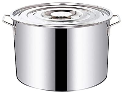 Induktionssäker grönsaksgryta i rostfritt stål med lock, snabb värmeledning, lämplig for alla spisar(45cm*24cm(37L))