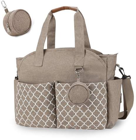 Guyisile Wickeltasche Baby Groß, 13 Fächer Kinderwagen Windeltasche, Wasserabweisende Babytasche mit Schnullerbox, Multifunktionale Schultertasche für Mama, Reisetasche Kliniktasche Geburt