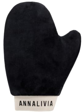Tan Studio x Annalivia - Guante de bronceado de terciopelo de doble cara, forro resistente al agua, guante de bronceado sin rayas, accesorio de bronceado reutilizable