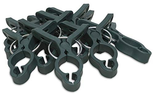 Windhager Pflanzenclips Pflanzklammern Pflanzenbefestigung Pflanzenhalter, 12 Stück, Grün