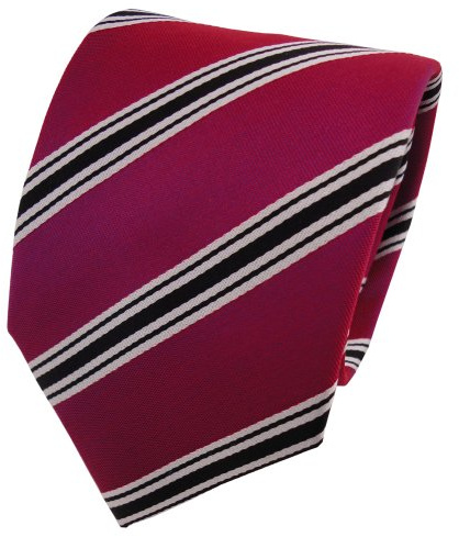 TigerTie Designer Seidenkrawatte in gestreift